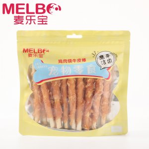 麦乐宝鸡肉绕牛皮棒宠物训练奖励40包/箱