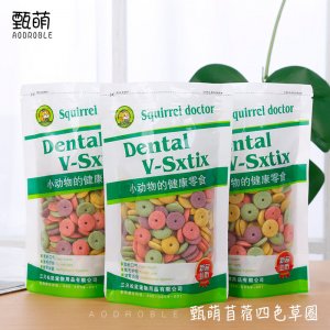 松鼠博士四色草圈豚鼠磨牙零食袋/100g