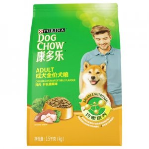 康多乐狗粮1.5kg鸡肉肝蔬菜成犬通用型主粮