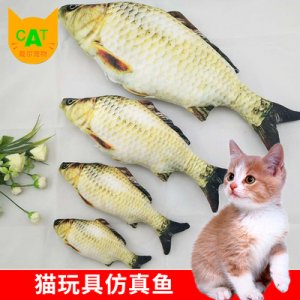 猫玩具 宠物玩具毛绒仿真鱼抱枕