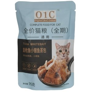 O1C全价猫粮金枪鱼小银鱼蒸包（全期）