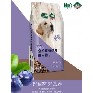 贵族臻享系列全价蓝莓磷虾成犬粮1.5kg/10kg