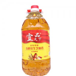 宜品天下压榨花生芝麻香食用调和油5L