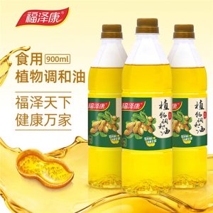 福泽康压榨花生调和油900ML