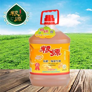 粮源压榨花生油5L