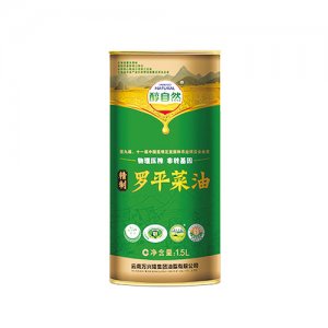 醇自然菜籽油四级1.5L铁罐装