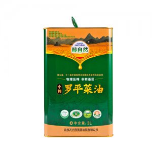 醇自然菜籽油小榨3L铁罐装