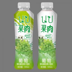 沁领UU果肉葡萄果粒复合果汁饮料500ml