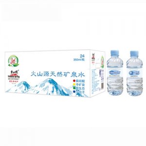 火山源天然含气重碳酸矿泉水绿玻璃瓶白玻璃瓶330mlx24瓶