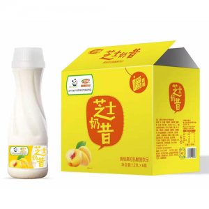 浩明芝士奶昔黄桃果粒乳酸菌饮品箱装1.25Lx6瓶