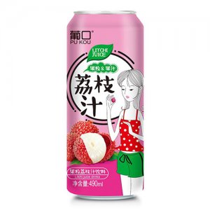 葡口果粒荔枝汁饮料490ml