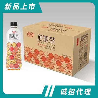 花花牛泡泡茶蜜桃乌龙茶味饮料500ml×15瓶