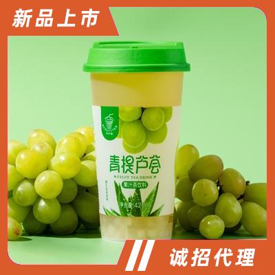 单记小叶妍果汁茶饮料青提芦荟茶420ml