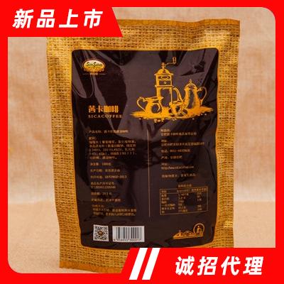 茜卡庄园速溶系列炭火烘焙含糖三合一速溶咖啡加班醒神饮品焦糖玛奇朵背面