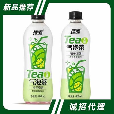 拙源气泡茶柚子绿茶茶味碳酸饮料480ml