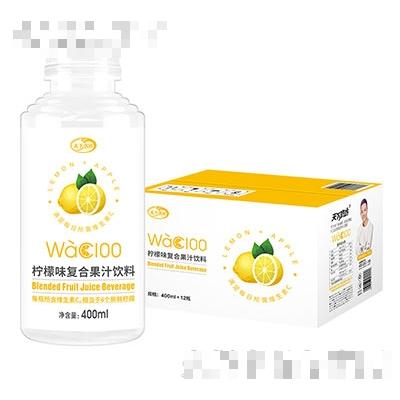 天下水坊柠檬味复合果汁饮料400mlx12瓶